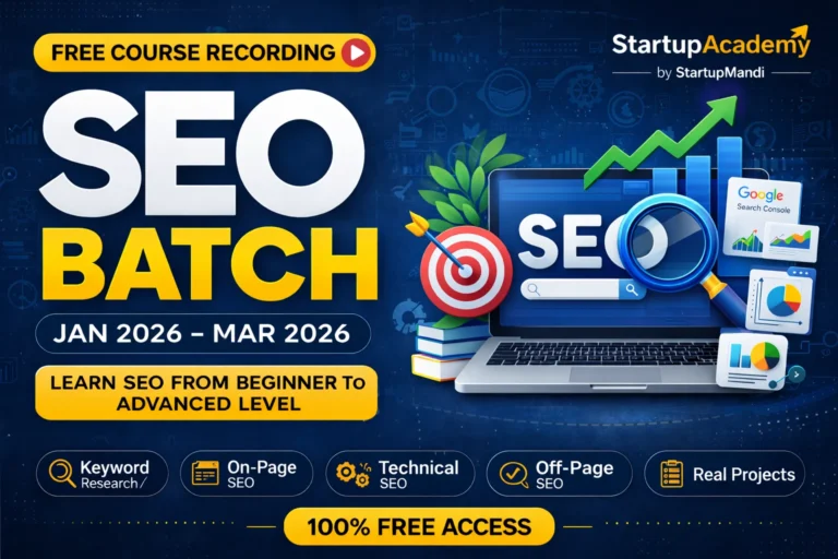 Free SEO course recording promotion