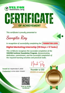 Sample Certificate